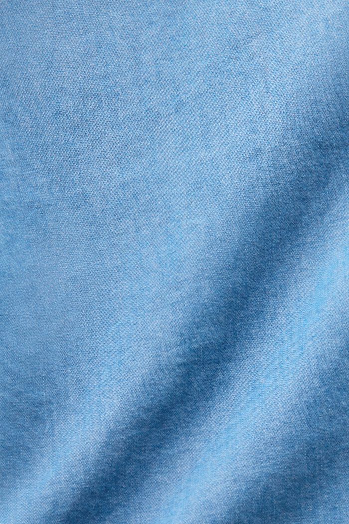 Zkrácená denimová košilová halenka, BLUE LIGHT WASHED, detail image number 5