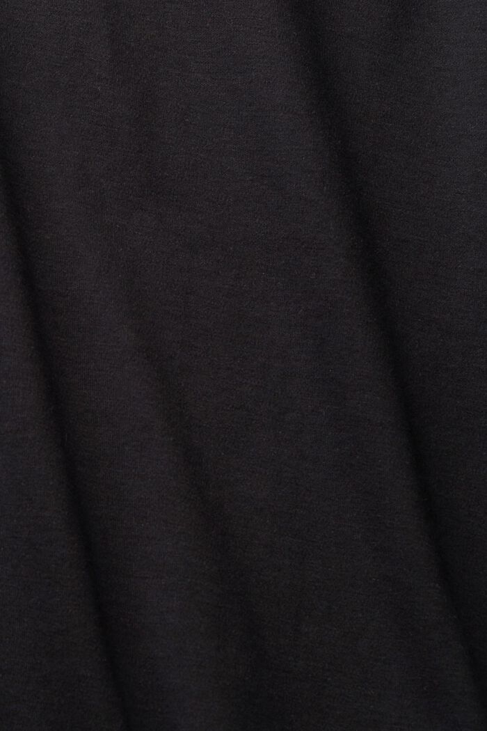Žerzejové šaty s vázacím páskem, BLACK, detail image number 4