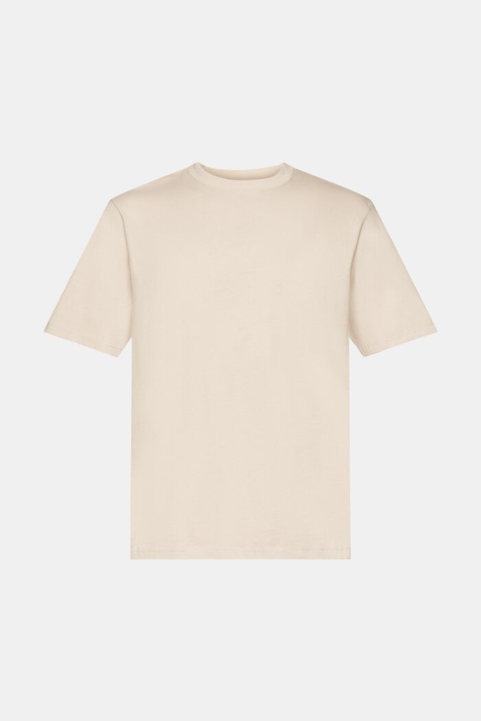 Bavlněné tričko s kulatým výstřihem, LIGHT TAUPE, detail image number 6