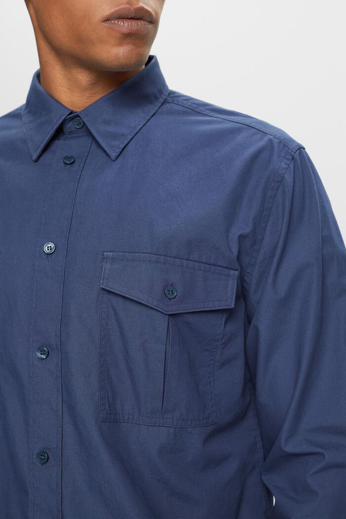 Utility košile z bavlny, GREY BLUE, detail image number 1