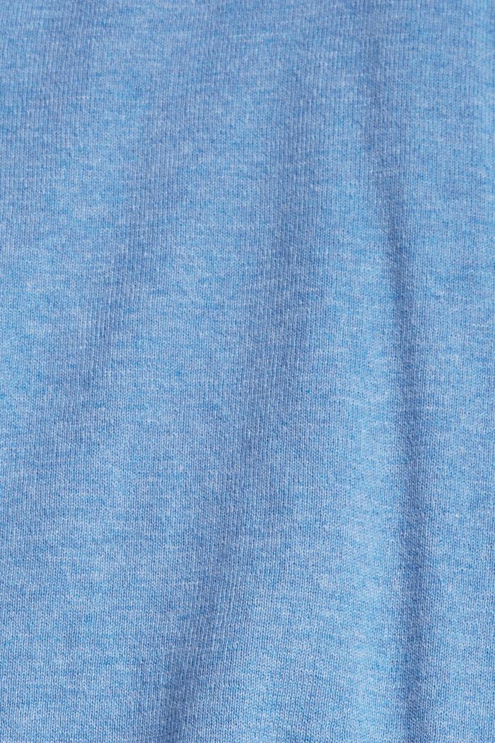 Pulovr z jemné pleteniny ze 100% bavlny, LIGHT BLUE LAVENDER, detail image number 4