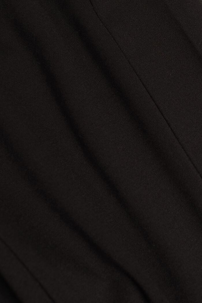 CURVY: kalhoty v teplákovém stylu, ze strečového žerzeje, BLACK, detail image number 1