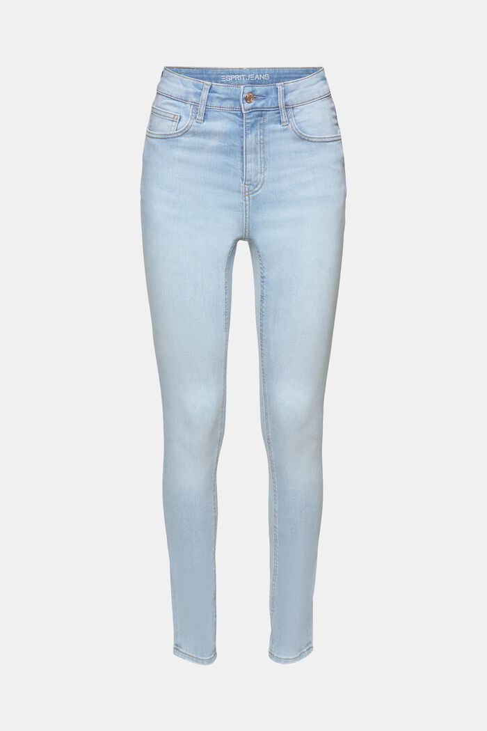 Skinny džíny s vysokým pasem, BLUE BLEACHED, detail image number 6