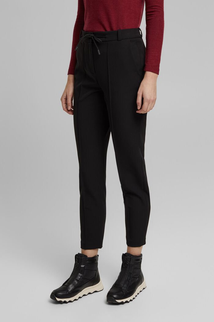 Strečové kalhoty v joggingovém stylu, BLACK, detail image number 0