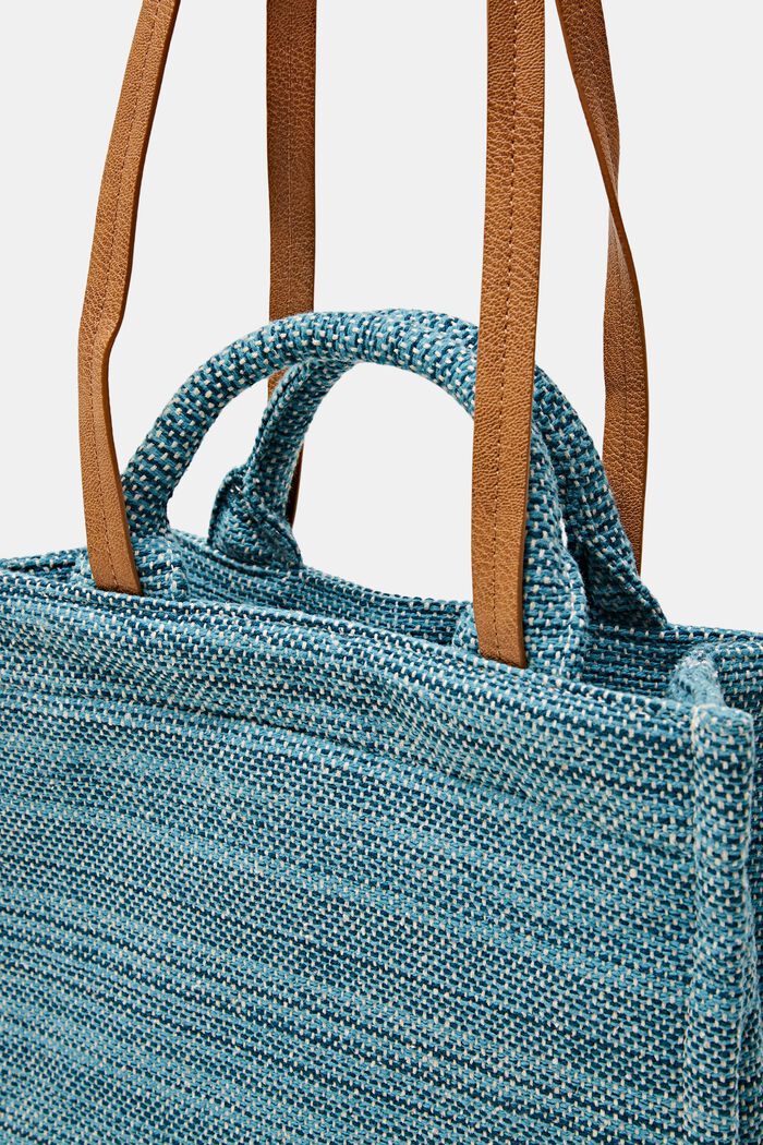 Malá nákupní taška ve vícebarevném provedení, TEAL GREEN, detail image number 1