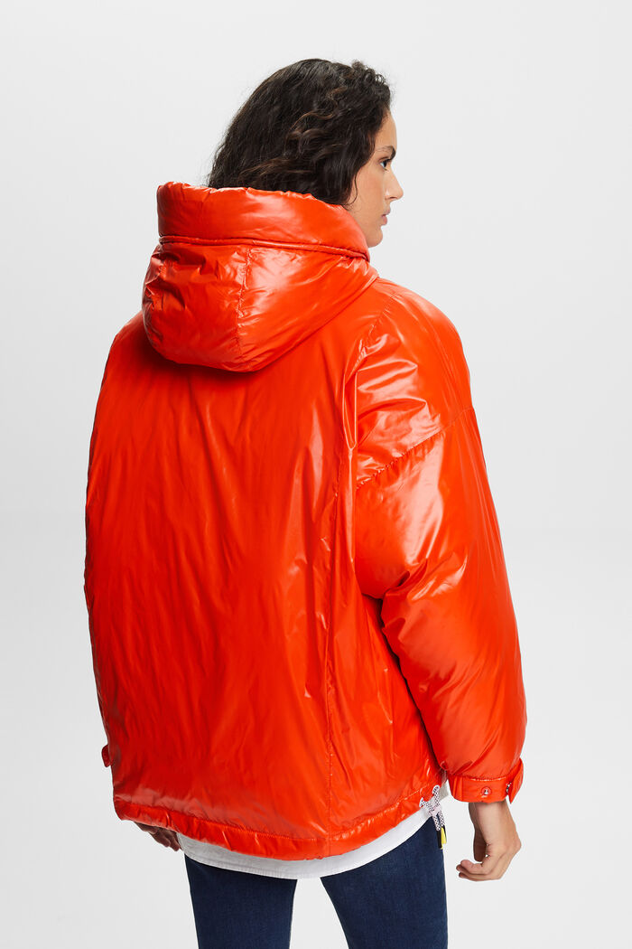 Z recyklovaného materiálu: péřová bunda s prachovým peřím, BRIGHT ORANGE, detail image number 3