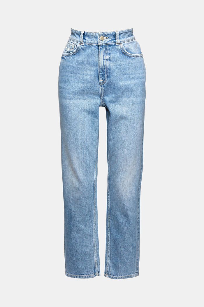Strečové džíny s vysokým pasem, BLUE LIGHT WASHED, detail image number 6