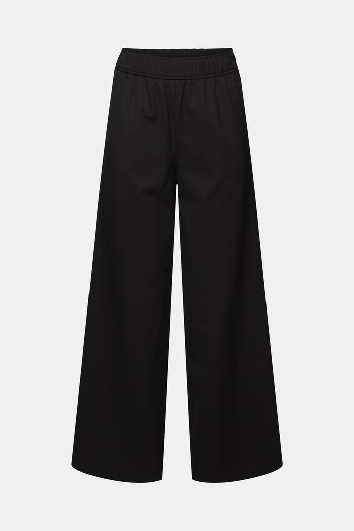 Kalhoty se širokými nohavicemi, bez zapínání, BLACK, detail image number 7