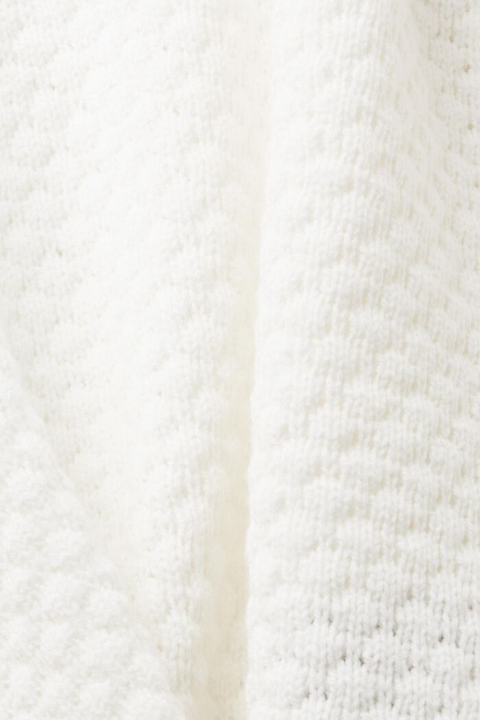 Texturovaný pletený pulovr, směs s bavlnou, OFF WHITE, detail image number 5