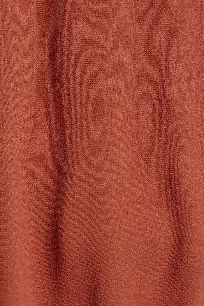 Midi šaty z viskózového krepu, TERRACOTTA, detail image number 4