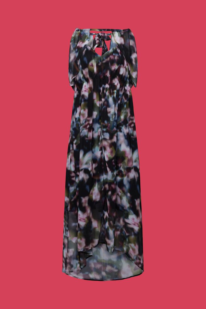 Recyklované: šifonové midi šaty, BLACK, detail image number 5