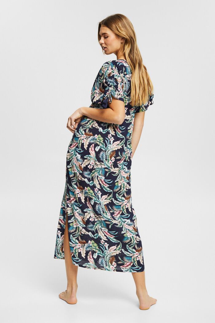 Maxi šaty s potiskem z materiálu LENZING™ ECOVERO™, NAVY, detail image number 1