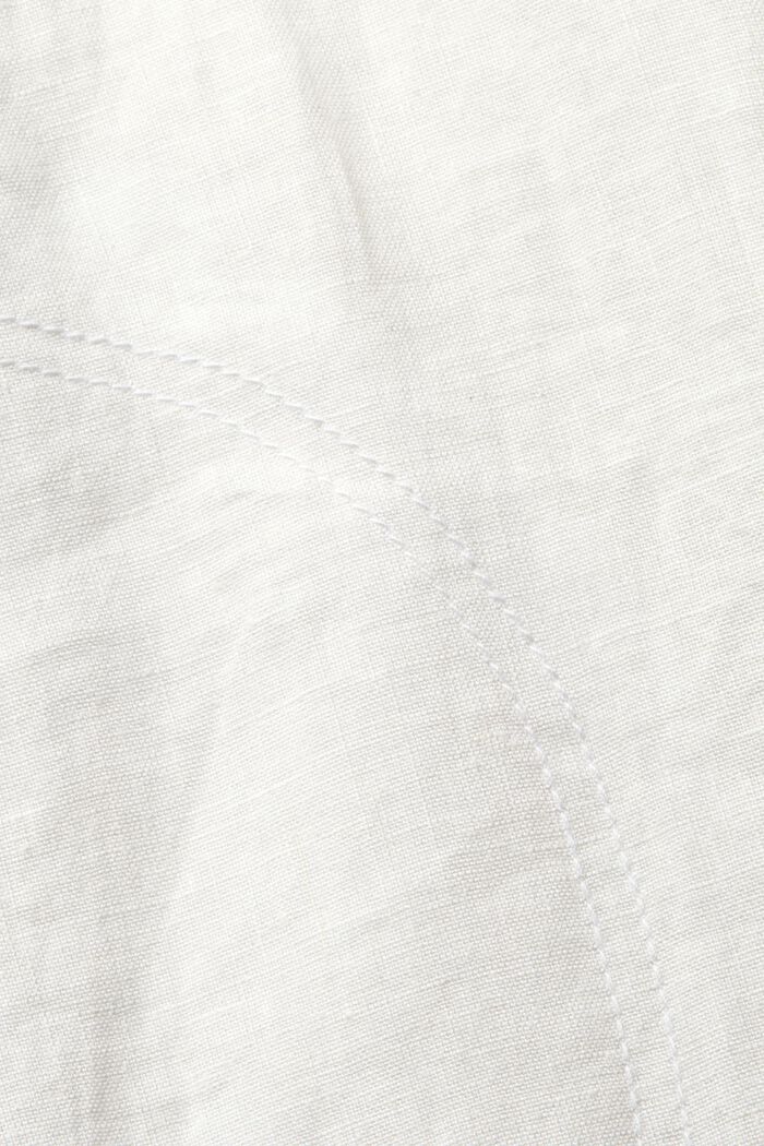 Dlouhá košilová halenka ze 100% lnu, WHITE, detail image number 4