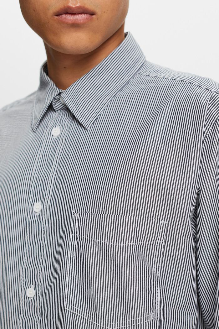 Pruhovaná košile z bavlněného popelínu, NAVY, detail image number 2