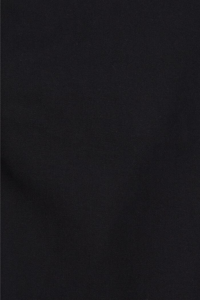Strečové kalhoty chino, bio bavlna, BLACK, detail image number 7