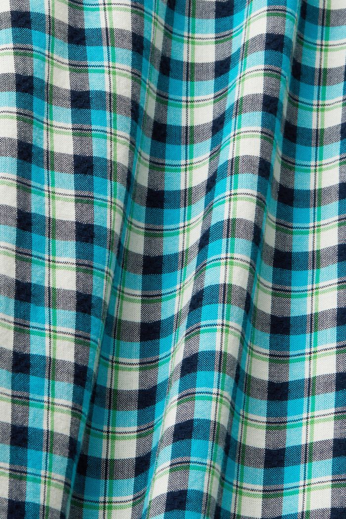 Kostkovaná košile z udržitelné bavlny, AQUA GREEN, detail image number 6