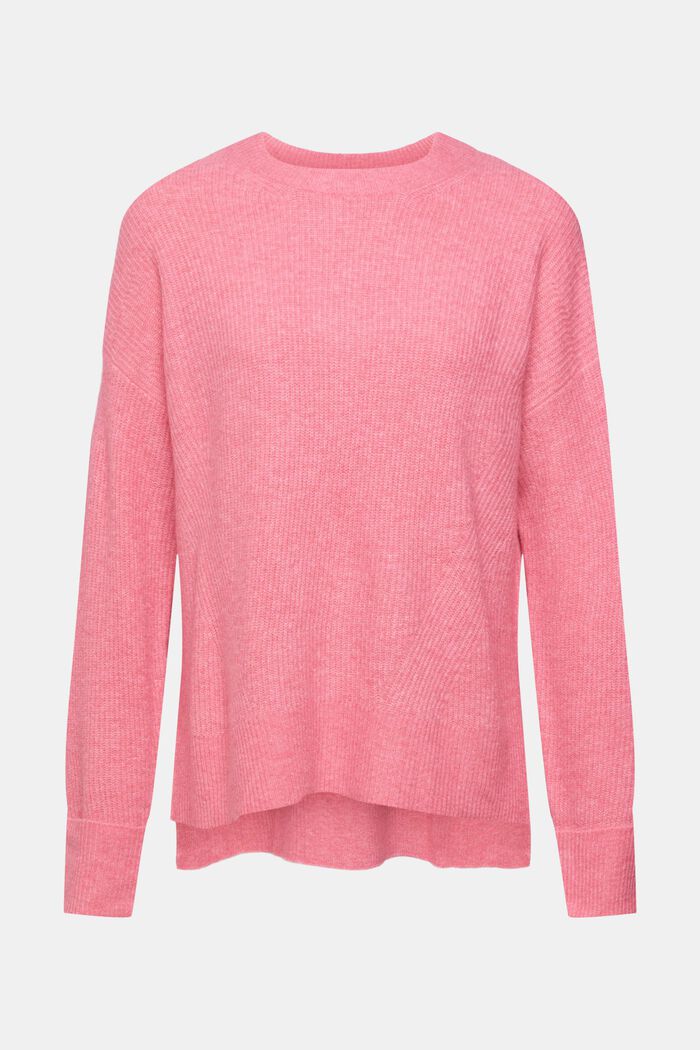 Pletený pulovr ze směsi s vlnou, PINK, detail image number 2