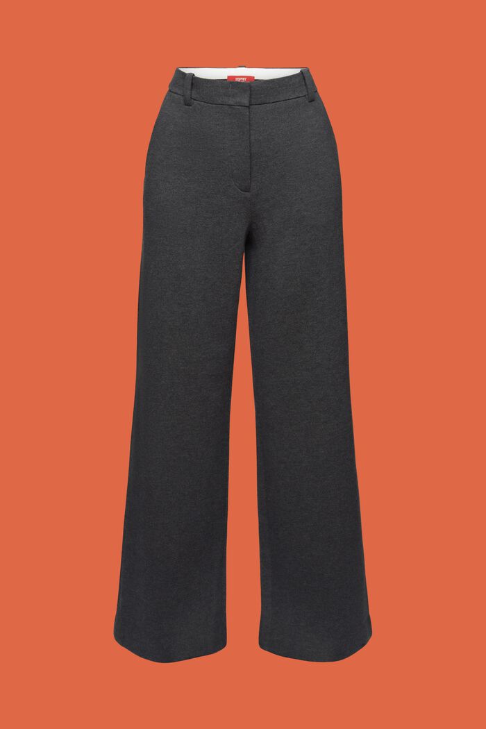 Kalhoty se širokými nohavicemi, ze směsi s bio bavlnou, DARK GREY, detail image number 7
