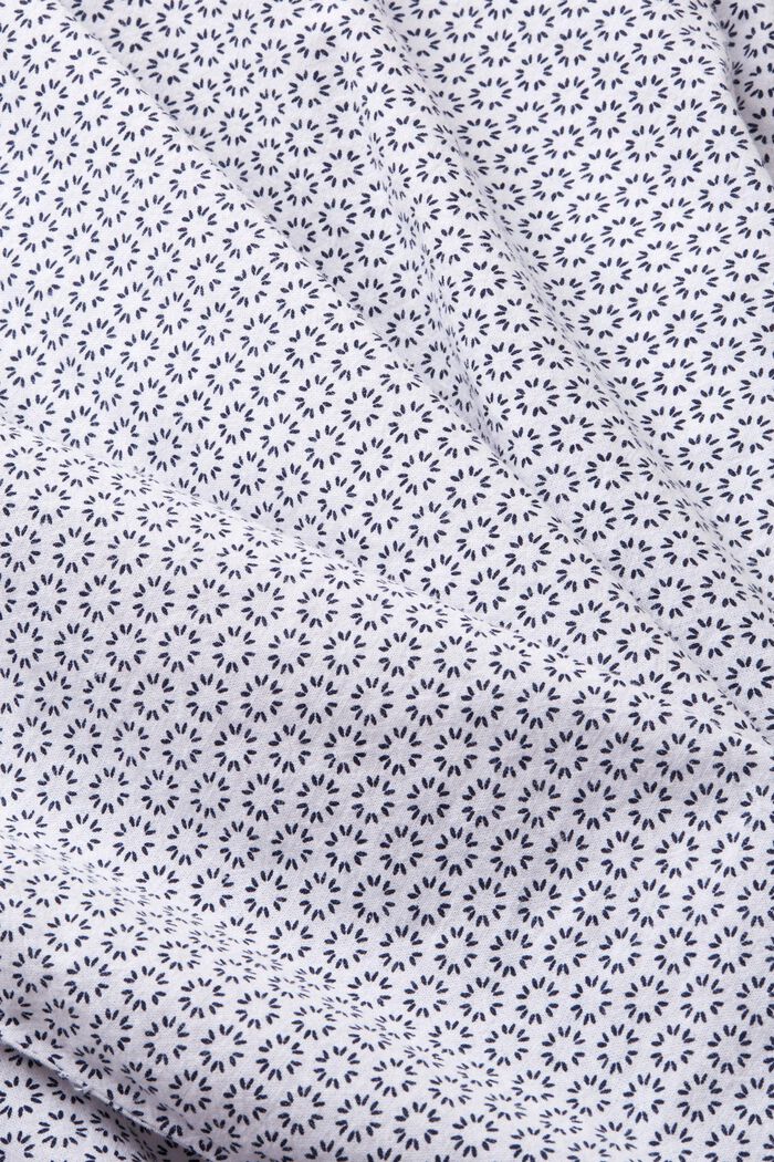 Potištěná košile ze směsi se lnem, WHITE, detail image number 4