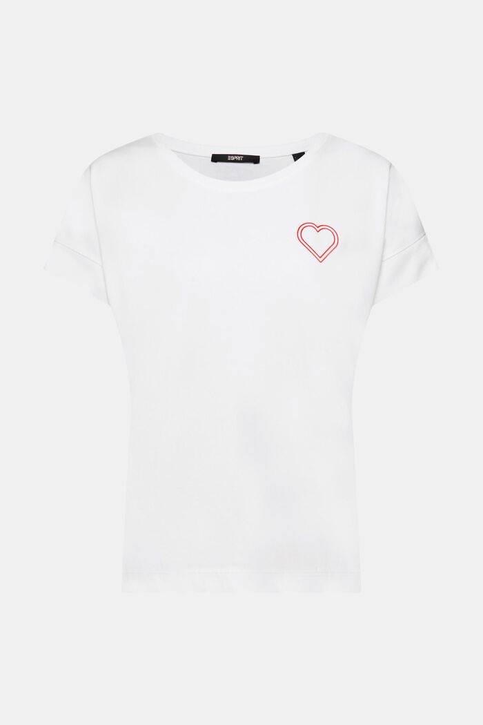 Žerzejové tričko s aplikací, WHITE, detail image number 6