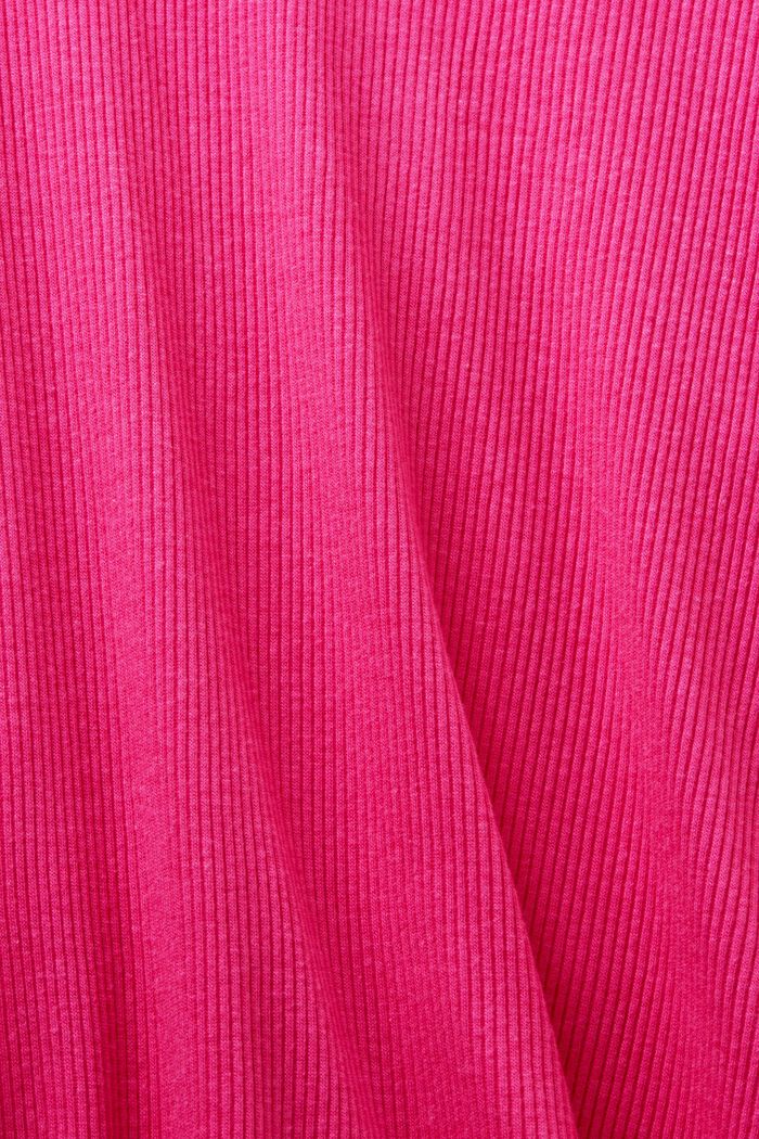 Tričko s dlouhým rukávem, ze žebrového žerzeje, PINK FUCHSIA, detail image number 5
