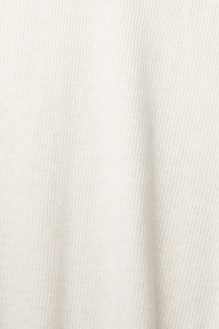 Pulovr s kulatým výstřihem, 100 % bavlna, OFF WHITE, detail image number 1