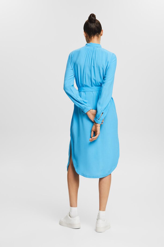 Košilové šaty s opaskem, BLUE, detail image number 3