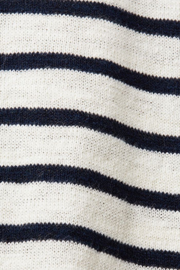 Pruhovaný pulovr ze směsi bavlny a lnu, ICE, detail image number 4