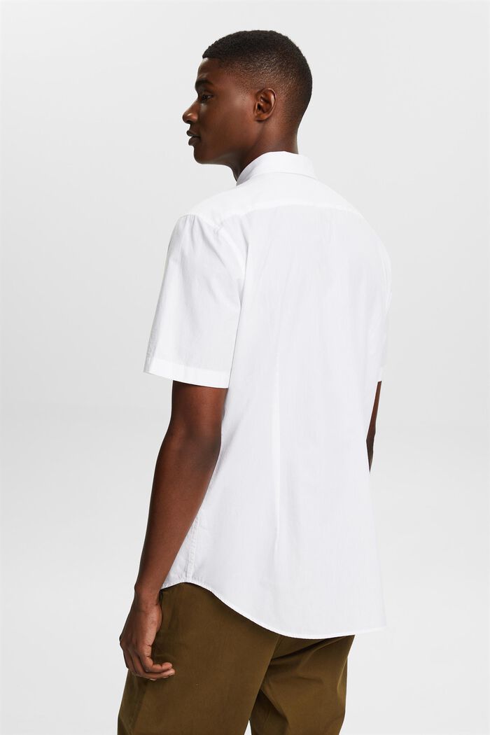 Košile s krátkým rukávem, z bavlněného popelínu, WHITE, detail image number 2