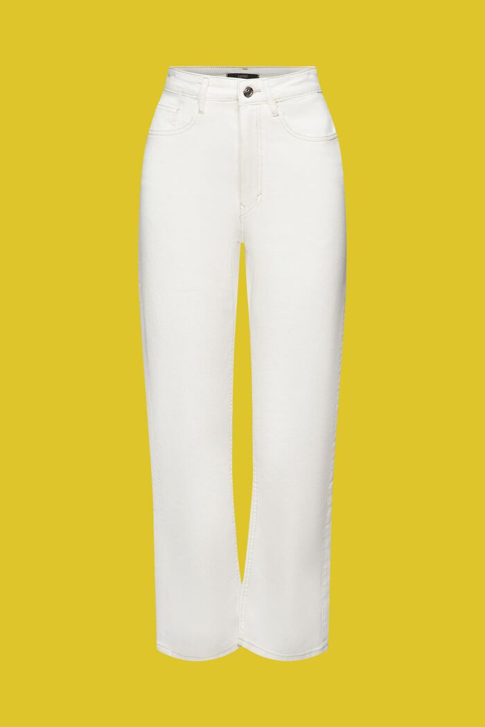 Strečové džíny s rovnými, zkrácenými nohavicemi, WHITE, detail image number 6