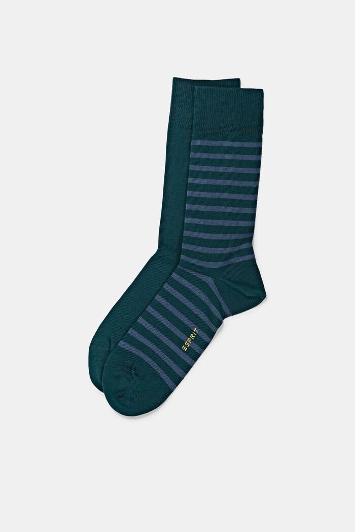 Ponožky z hrubé pleteniny, 2 páry, PETROL, detail image number 0