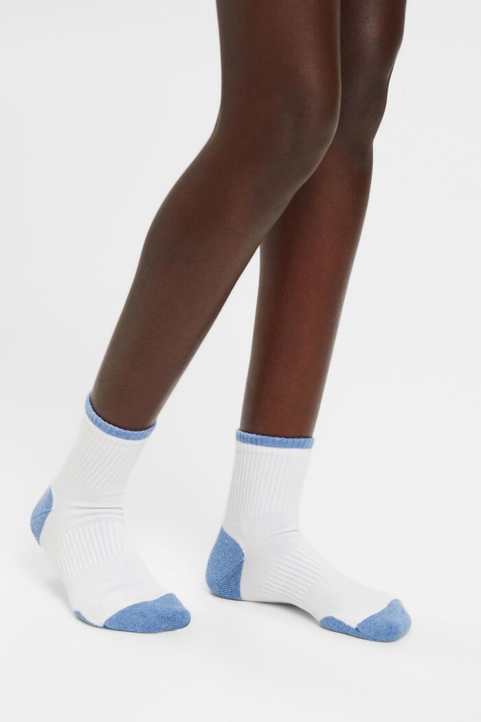 2 páry sportovních ponožek s barevnými akcenty, NEW WHITE, detail image number 2