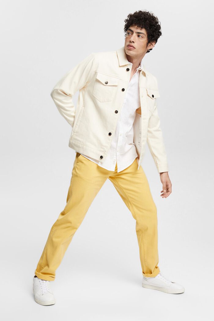 Kalhoty chino z bavlny, YELLOW, detail image number 6