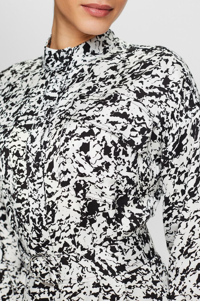 Saténové košilové šaty s potiskem, ICE, detail image number 3