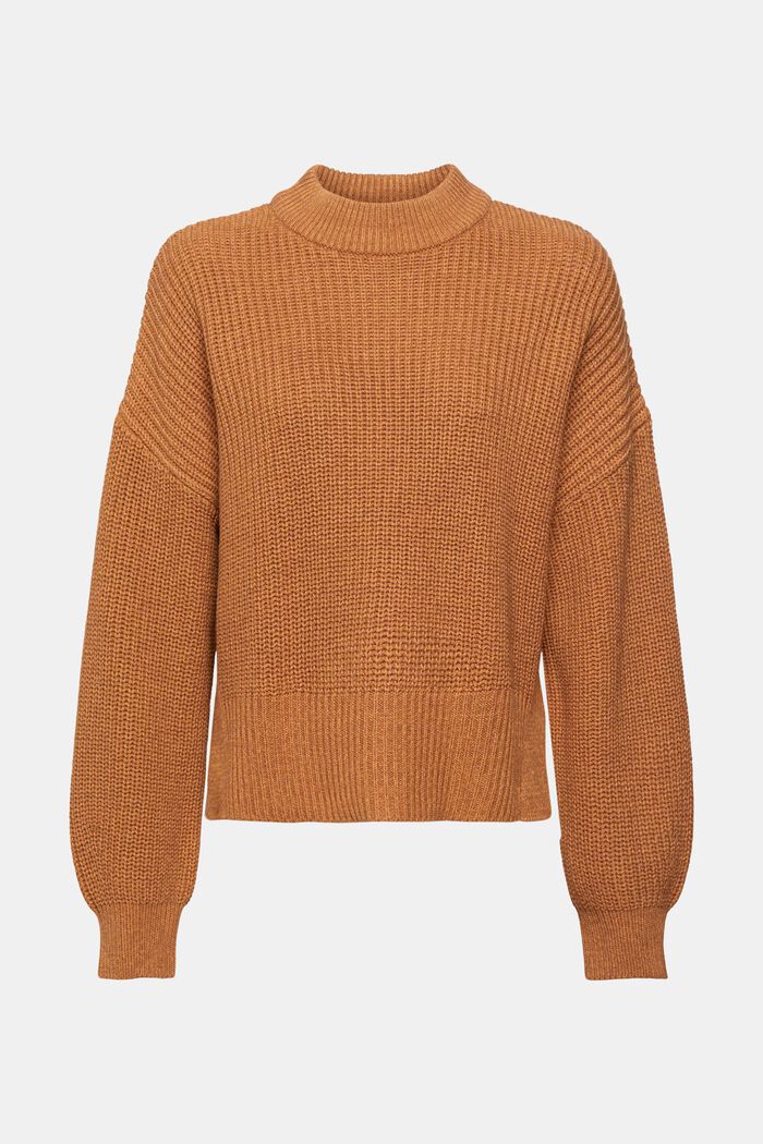 Pletený žebrový svetr, LIGHT TAUPE, detail image number 2