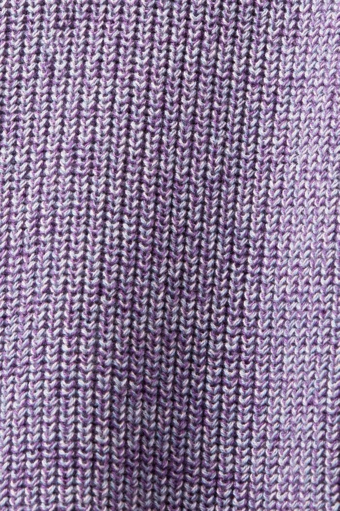 Melírovaný pletený kardigan s nízkým rolákem, VIOLET, detail image number 5