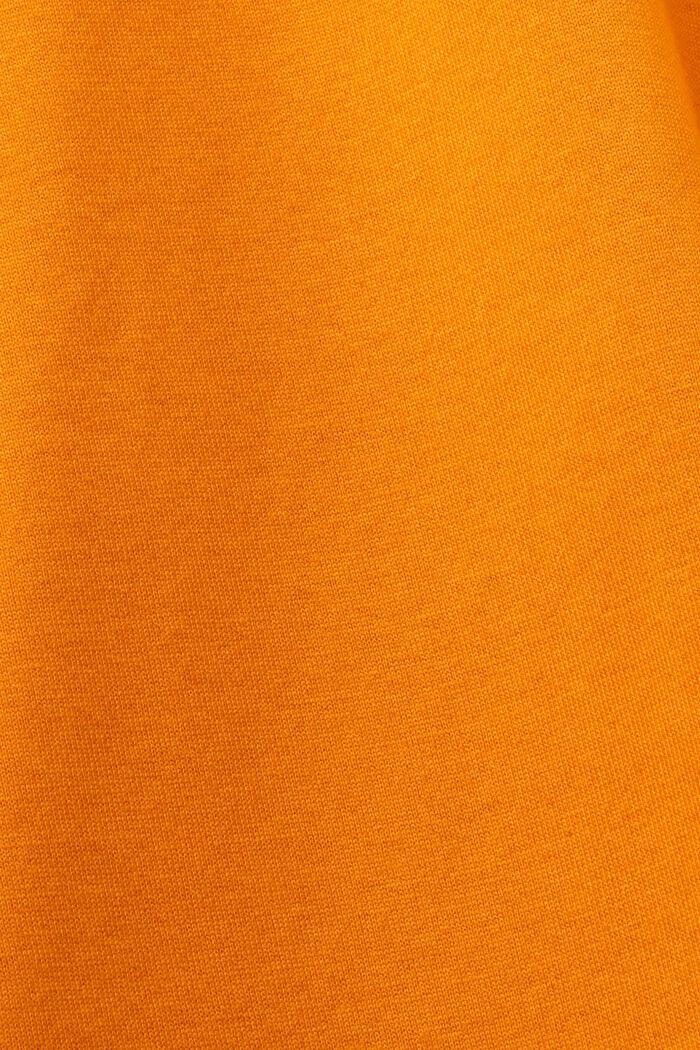 Tričko s kulatým výstřihem ke krku, s vrstveným vzhledem, 100% bavlna, BRIGHT ORANGE, detail image number 5