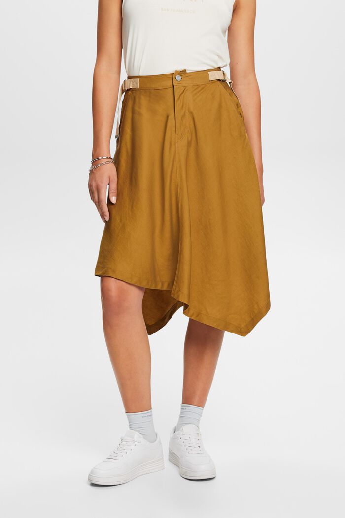 Midi sukně s cípatým lemem, TOFFEE, detail image number 0