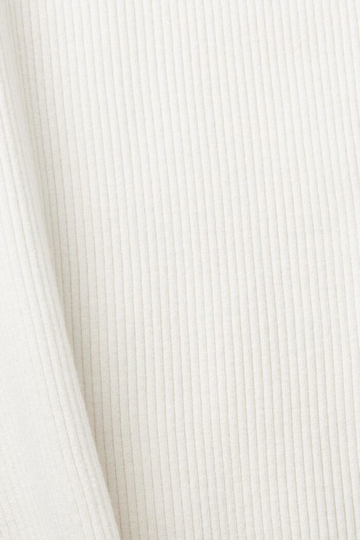 Žebrový svetřík s krátkým rukávem, OFF WHITE, detail image number 6