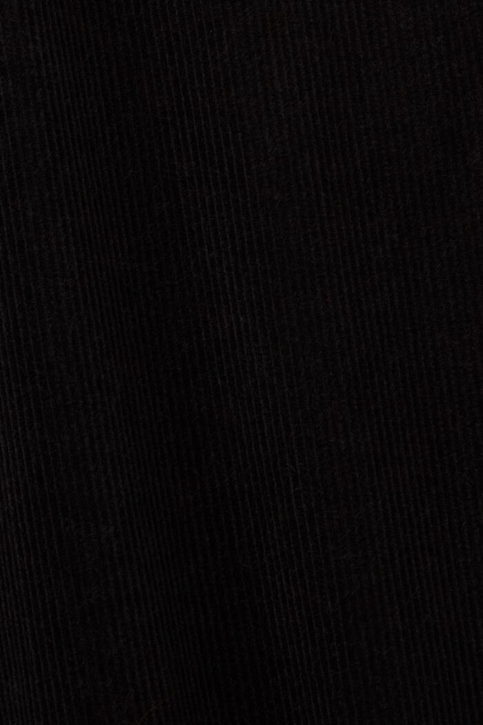 Rovné manšestrové kalhoty v carpenter stylu, BLACK, detail image number 6