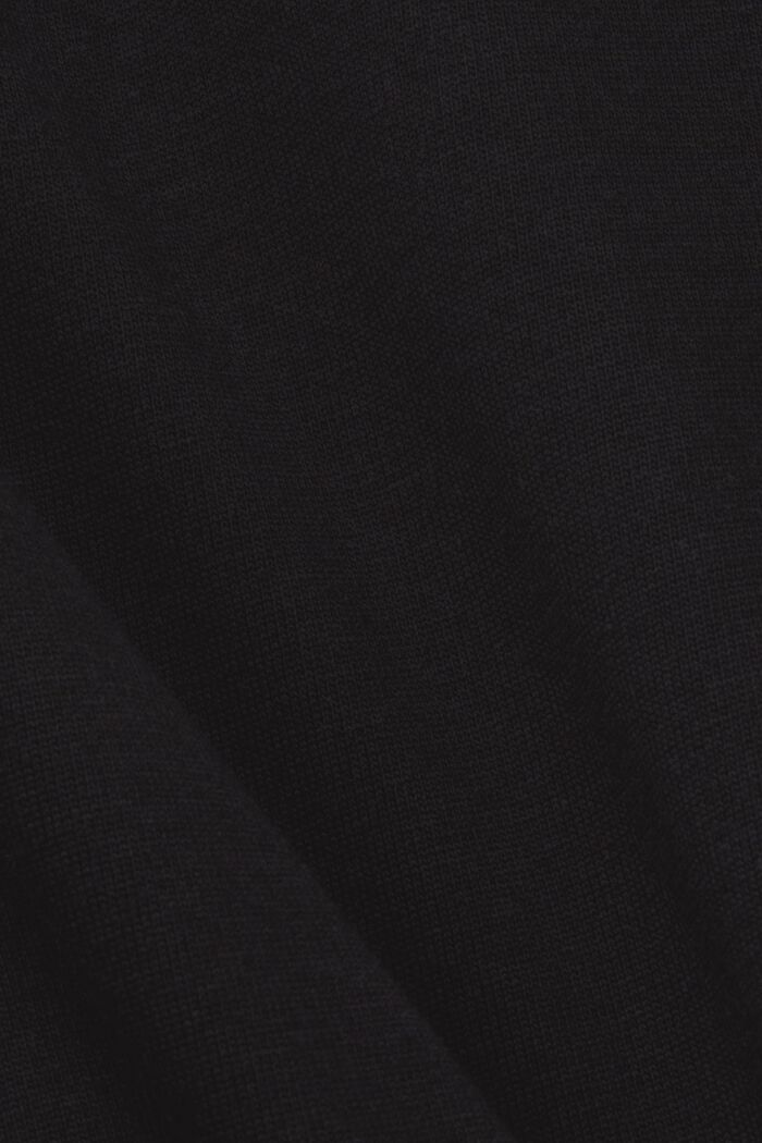 Tričko z bio bavlny s geometrickým potiskem, BLACK, detail image number 5