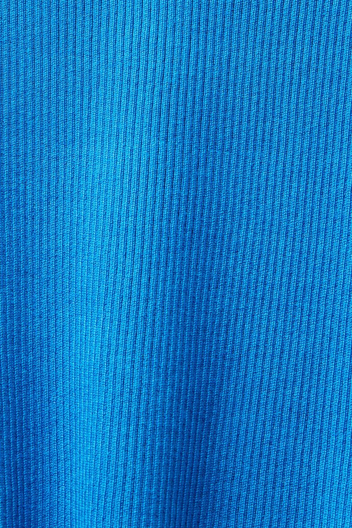 Pulovr z žebrové pleteniny a s kulatým výstřihem, BLUE, detail image number 5