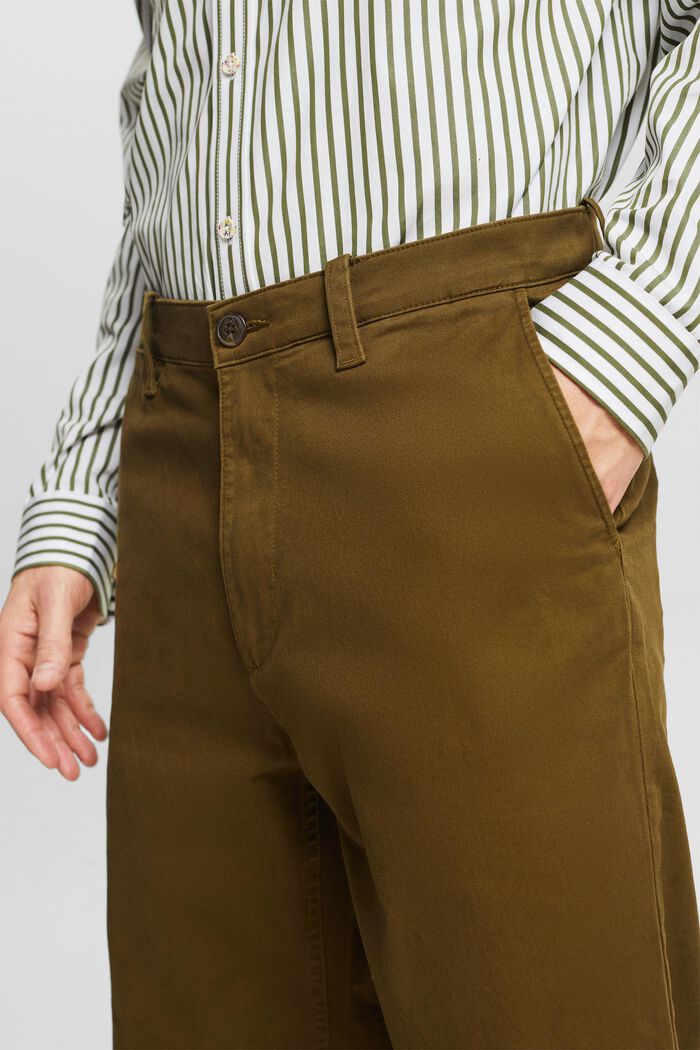 Vintage kalhoty chino s rovným střihem, KHAKI GREEN, detail image number 4