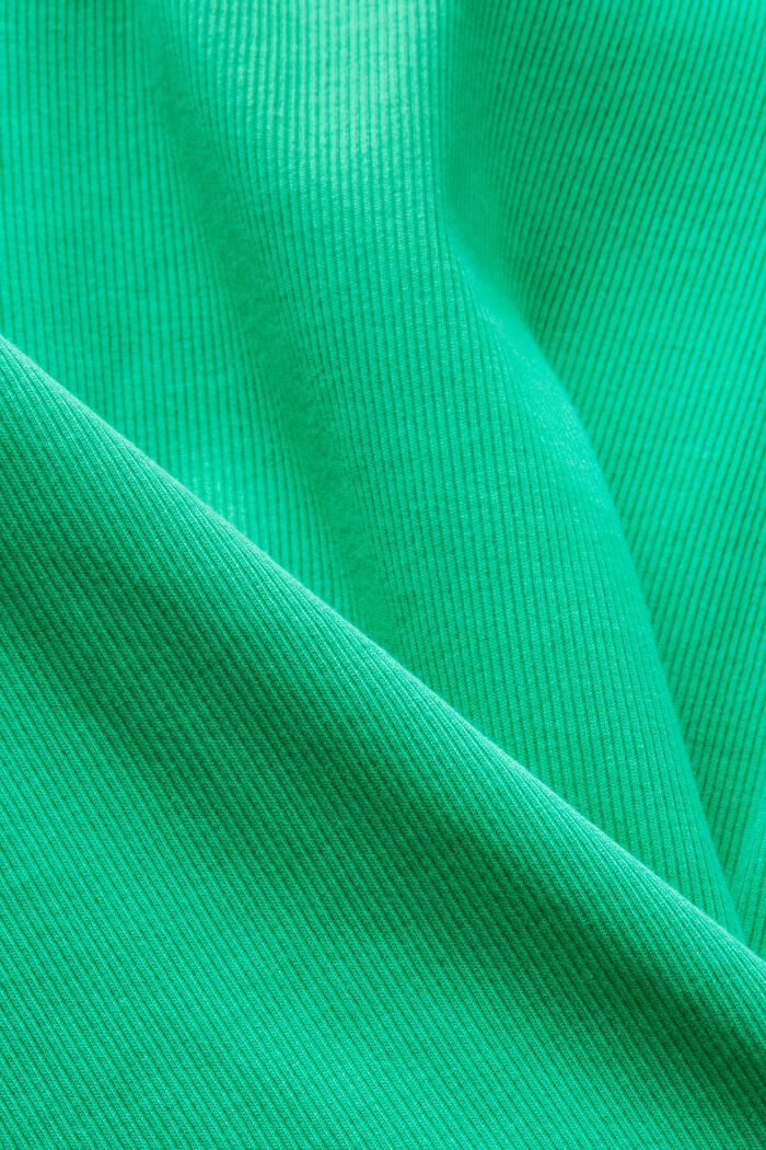 Tričko s kulatým výstřihem, z bavlněného žerzeje, GREEN, detail image number 5