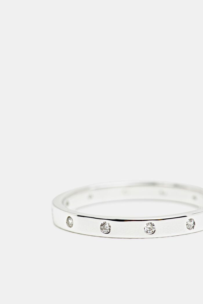 Vrstvený prsten se zirkony, sterlingové stříbro, SILVER, detail image number 0