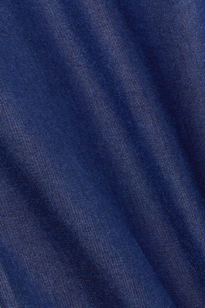 Zkrácené kalhoty se širokými nohavicemi, TENCEL™, BLUE DARK WASHED, detail image number 6