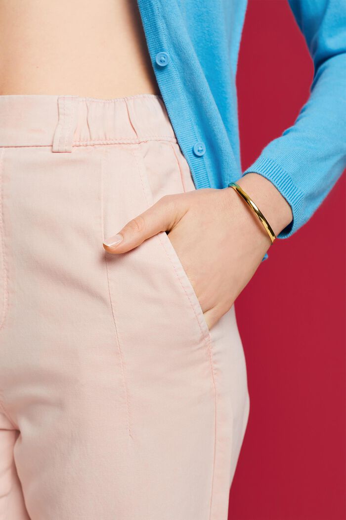 Zkrácené kalhoty chino bez zapínání, LIGHT PINK, detail image number 2