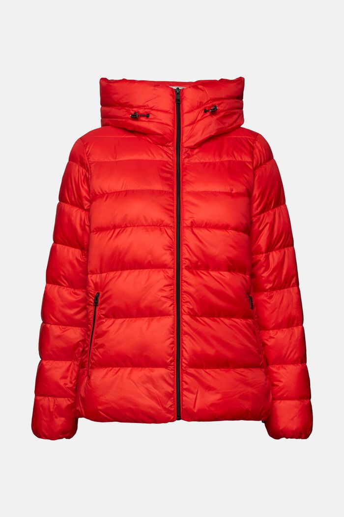 Z recyklovaného materiálu: péřová bunda s kapucí, RED, detail image number 6