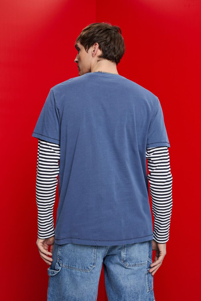 Seprané tričko, 100% bavlna, NAVY, detail image number 3