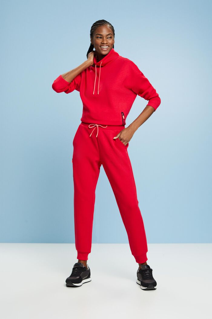Sportovní teplákové kalhoty, LENZING™ ECOVERO™, RED, detail image number 1